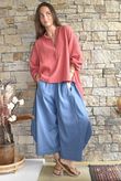 Annie Cushion Cotton Laurie Blouse Rhubard Rose